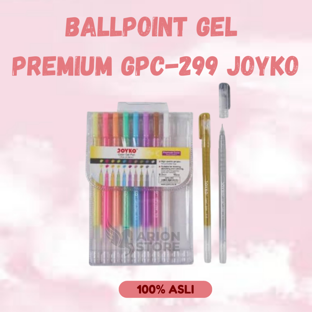

[ARION STORE] Ballpoint Gel Warna Pastel / Ballpoint Gel Premium Warna GPC-299 Joyko [SET]