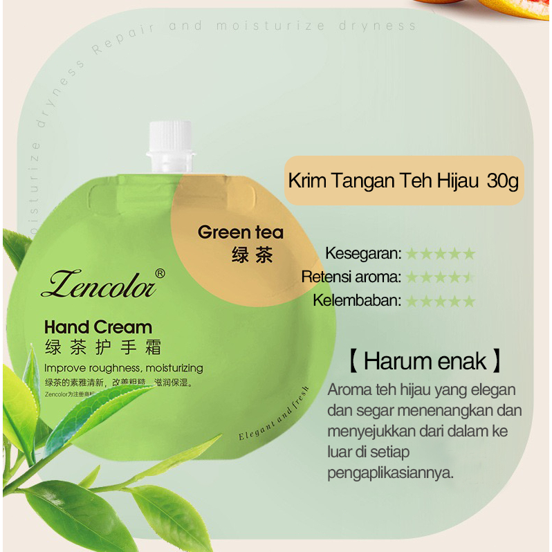 Krim tangan Hand cream 30g Menyegarkan dan menutrisi di musim panas, produk ini memperbaiki kekeringan dan kekasaran dengan hidrasi dan pelumasan yang tahan lama tanpa rasa berminyak