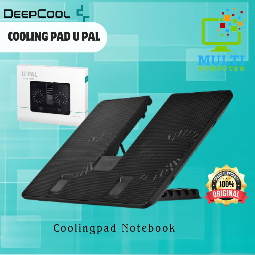 Deep Cool U-Pal / Upal Cooling Pad Fan Coolingpad Notebook Deepcool