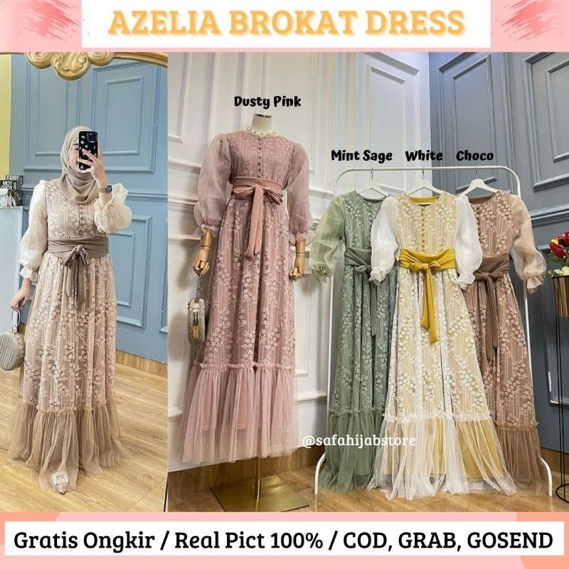 AZALEA BROKAT DRESS / DRESS PESTA / DRESS KONDANGAN / DRESS BUSUI / DRESS BRUKAT