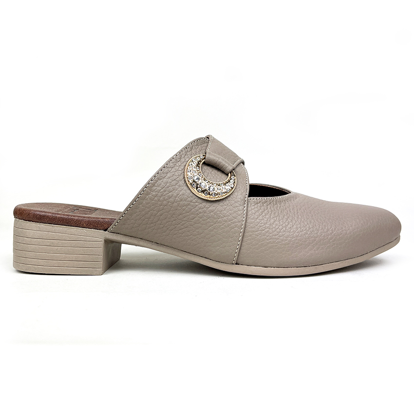 Sepatu Wanita Tutong / Bustong Heels 3cm Bahan Kulit Asli Garut Flat-09TH