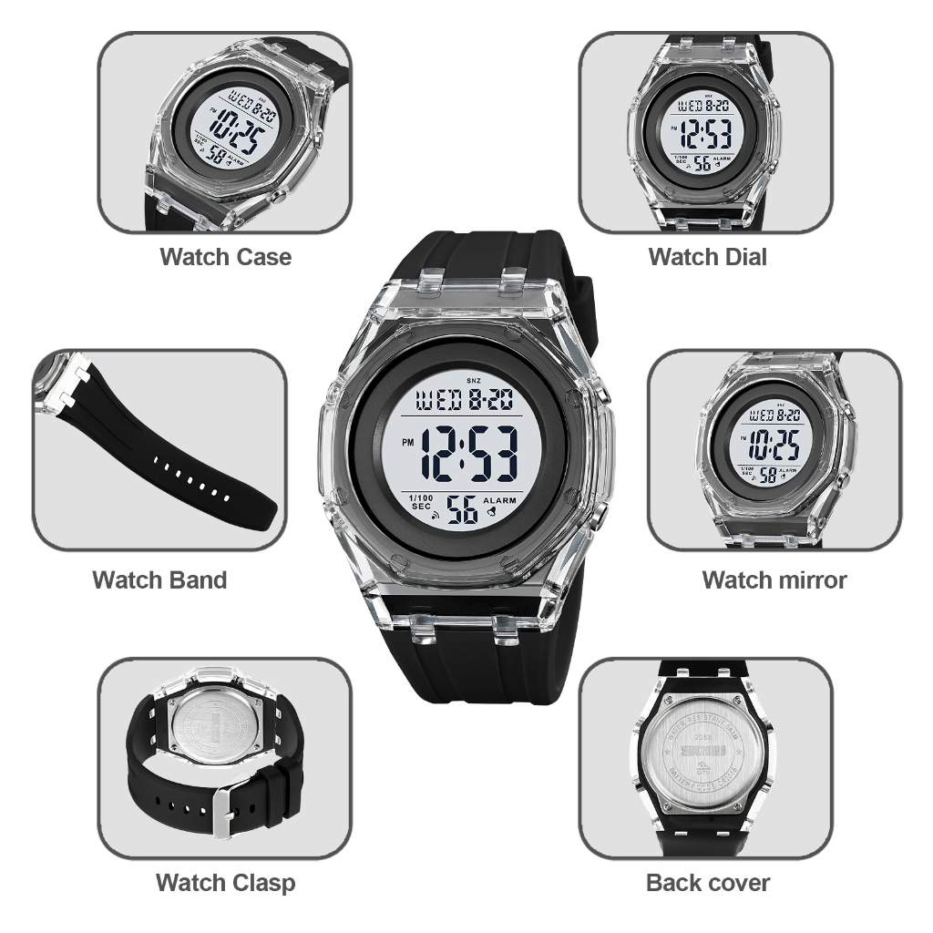 SKMEI 2063 Jam Tangan Pria Wanita Digital Sport Watch Shockproof Anti Air 5 Bar WATCHKITE WKOS