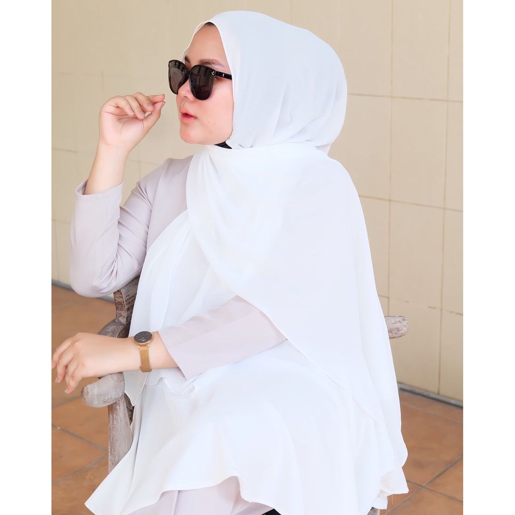 Hijab Pasmina Diamon Crape Terbaru / Jilbab Wanita Dewasa Kekinian