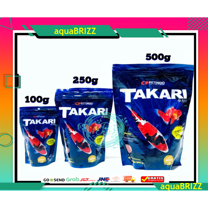 Promo Takari 100GR 100 gr 1mm Makanan Pakan Ikan Hias Fish Food koi mas koiki