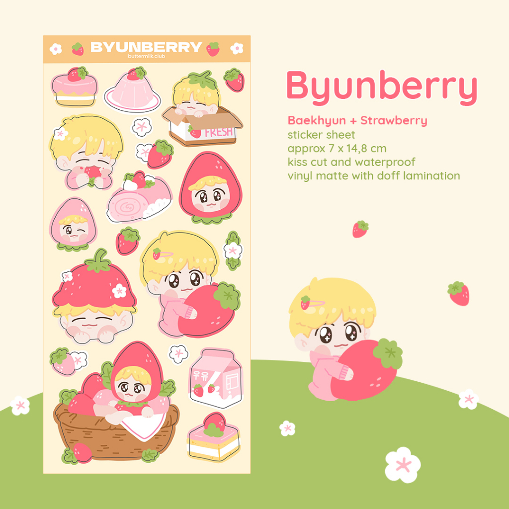 

Byunberry Sticker | Baekhyun EXO Sticker Chibi