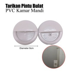 Tarikan Bulat PVC Plastik Pintu Kamar Mandi Toilet Handle Jengkol Kunci Tanam WC