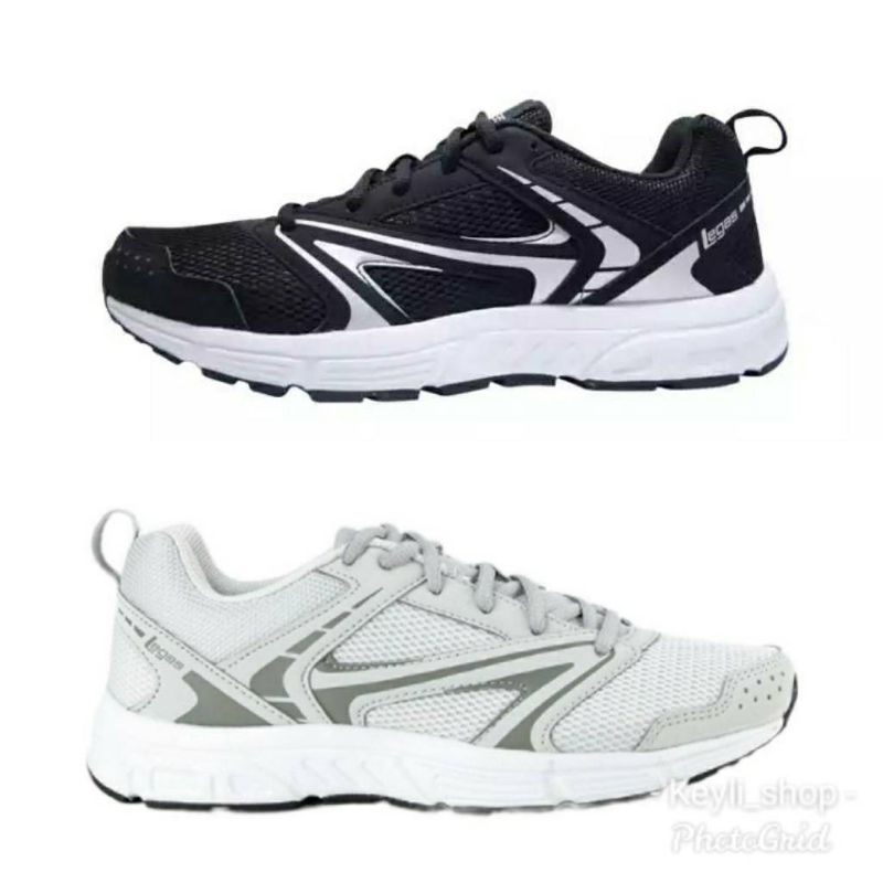 Sepatu League Legas Veloce LA U Black Running Shoes Cowo Sneakers Pria Hitam Original Murah