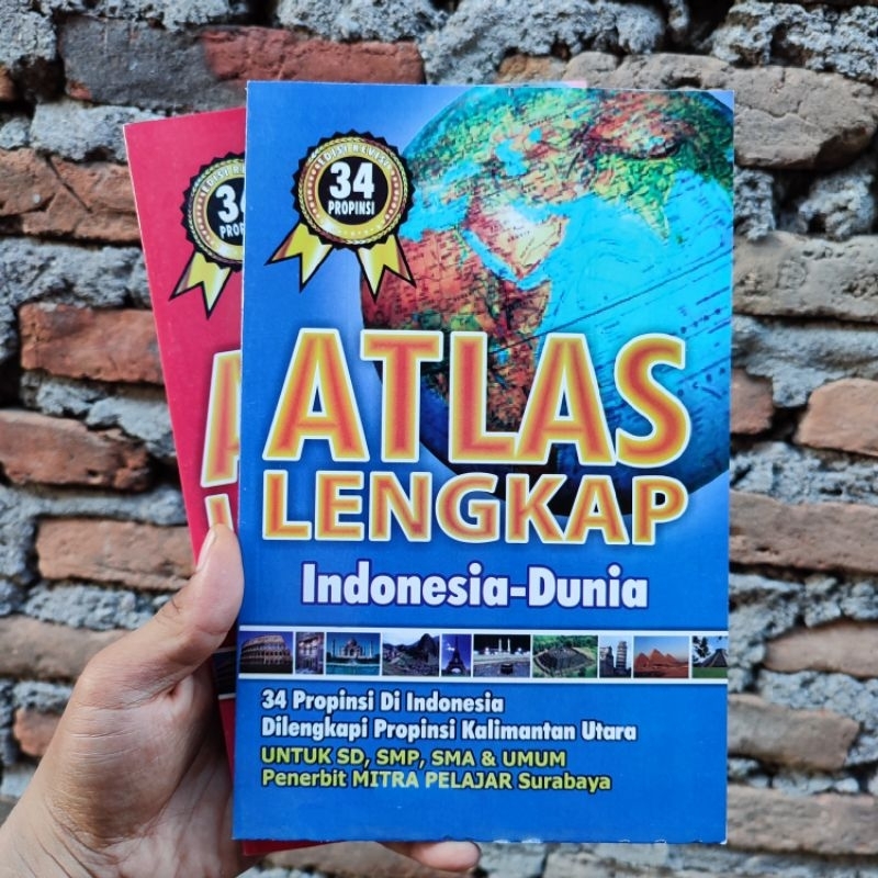 Atlas Lengkap - Atlas Indonesia dan Dunia Lengkap - Buku Atlas Dunia