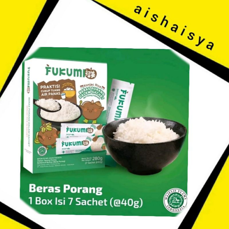 

Fukumi Beras Porang Box Sachet Shirataki Konjac 280 gr