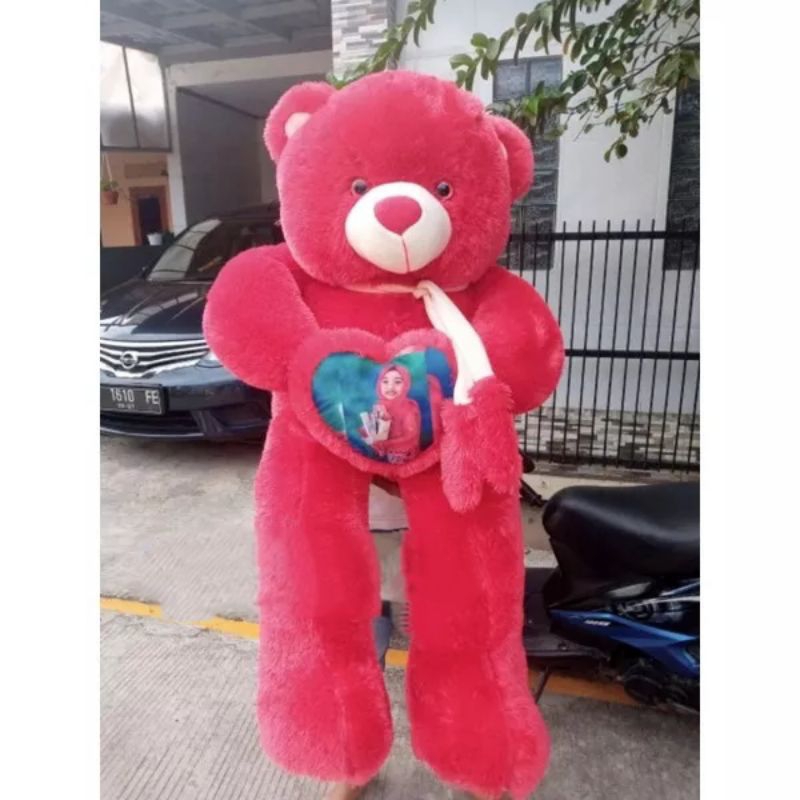 Teddy Bear syal telapak 1,2 meter (gratis ukir nama)