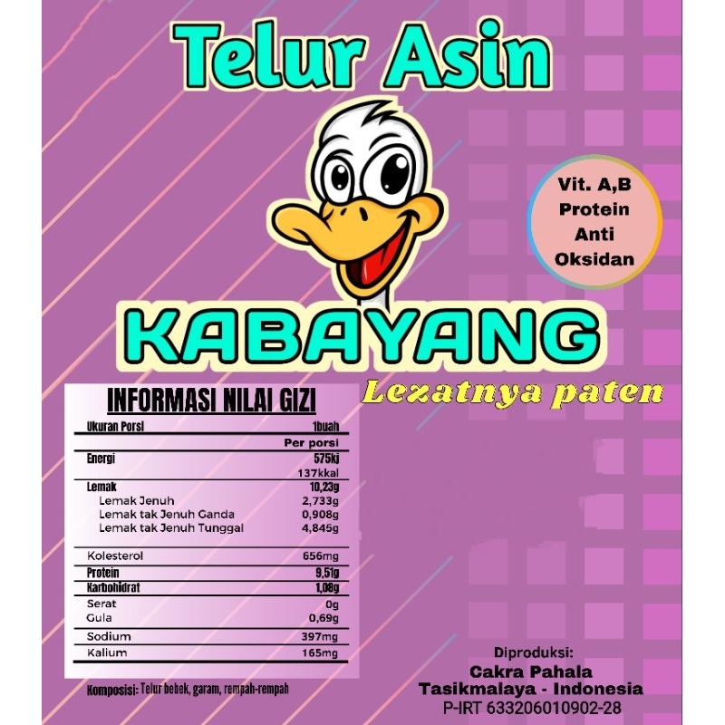 

Stiker telur asin