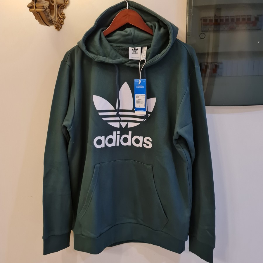 Sweater Hoodie ADIDAS Trefoil Hoodie Green HK7270 Original 100% BNWT