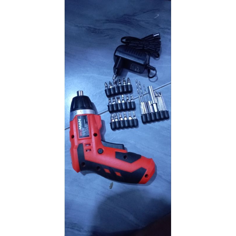 FIXMAN Pro Cordless Screwdriver Drill Set Obeng set listrik lengkap