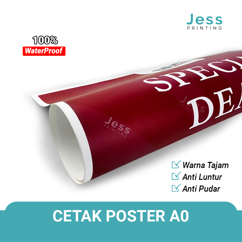Print Cetak Poster Besar Ukuran A0 Warna Tajam Anti Air Anti Pudar Bahan Albatros