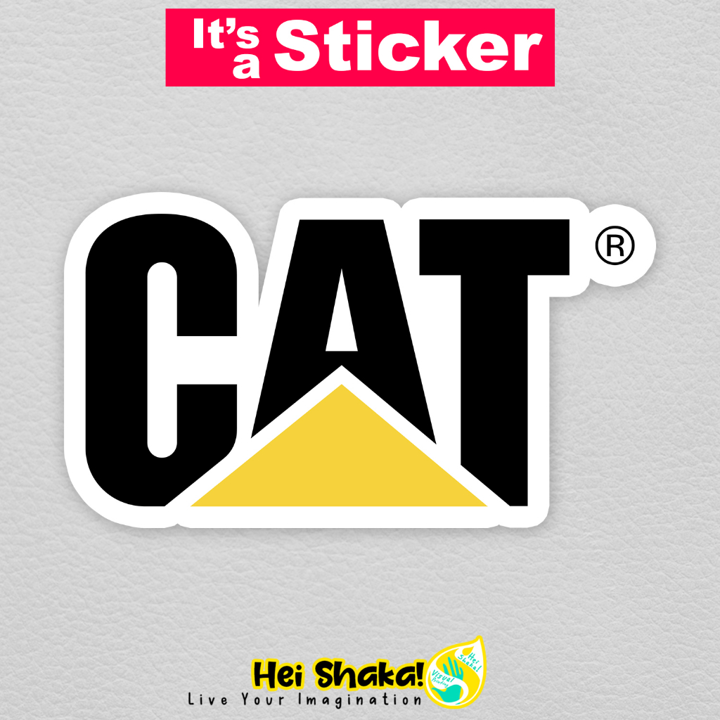 

Heishaka Stiker Cat Caterpillar Putih Sticker Vinyl Anti Air
