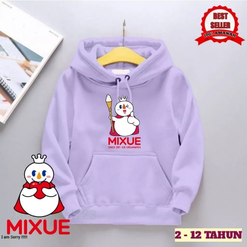 Hoodie anak mixue tanggung Usia 5-9 Tahun