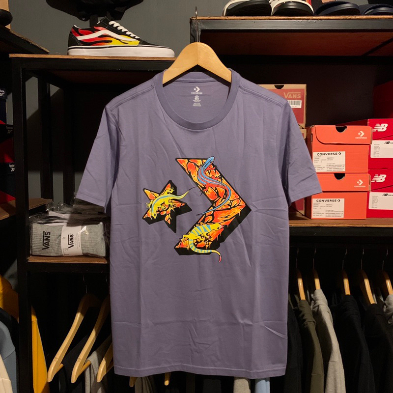 CONVERSE RSE STAR CHEVRON LIZARD GRAPHIC TEE ORIGINAL ( RESMI PT MAP )