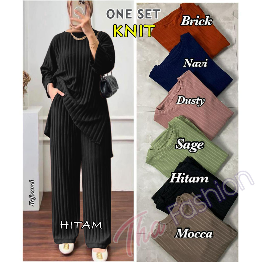 Oneset Knit Best Seller Trendy/Setelan Wanita Termurah Kekinian Modis Terhits