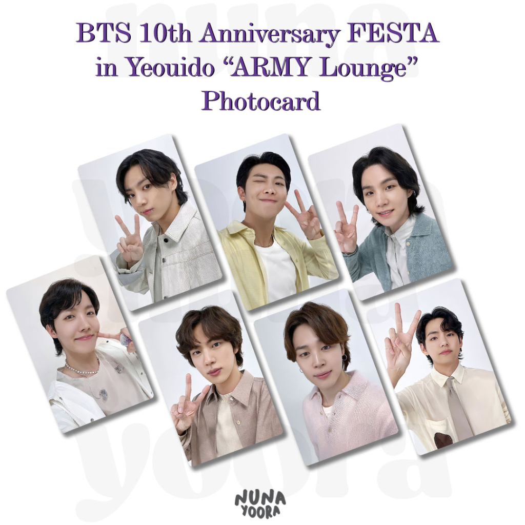 BTS 10th Anniversary Festa Photocard 2023