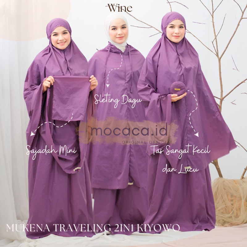 Mukena Mini Dewasa 2in1 Traveling Sangat Kecil Ringan Sudah termasuk sajadah dan tas mini