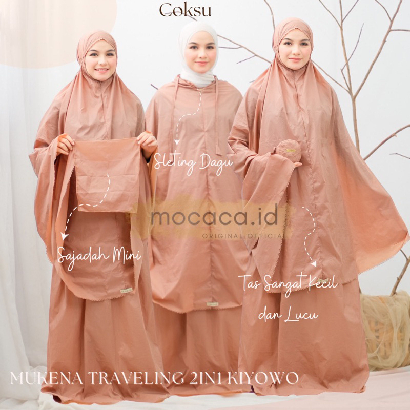 Mukena Mini Dewasa 2in1 Traveling Sangat Kecil Ringan Sudah termasuk sajadah dan tas mini