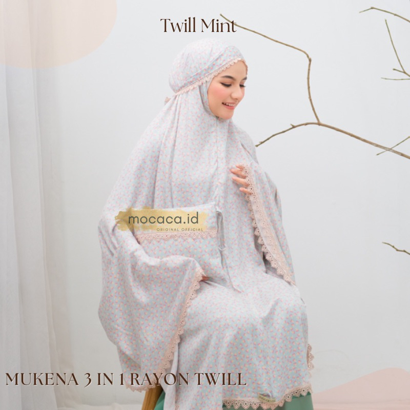 mukena dewasa motif etnik aestetic 3 in 1 Rayon Twill Renda Gyper Sleting Leher free pouch travelling