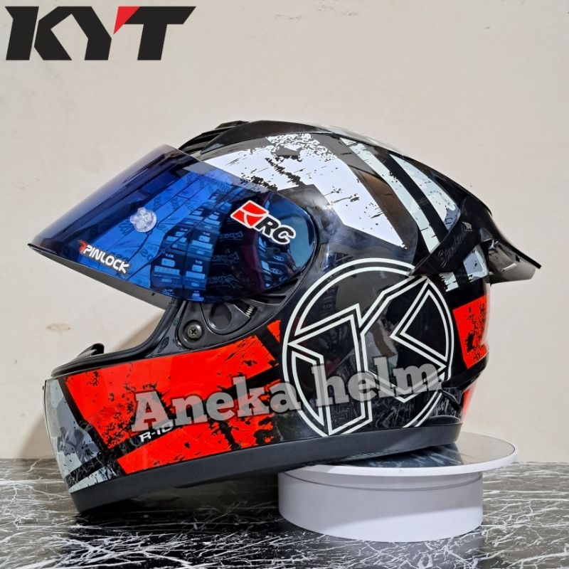 helm KYT R10 paket ganteng | kyt r10 seri 3 black red