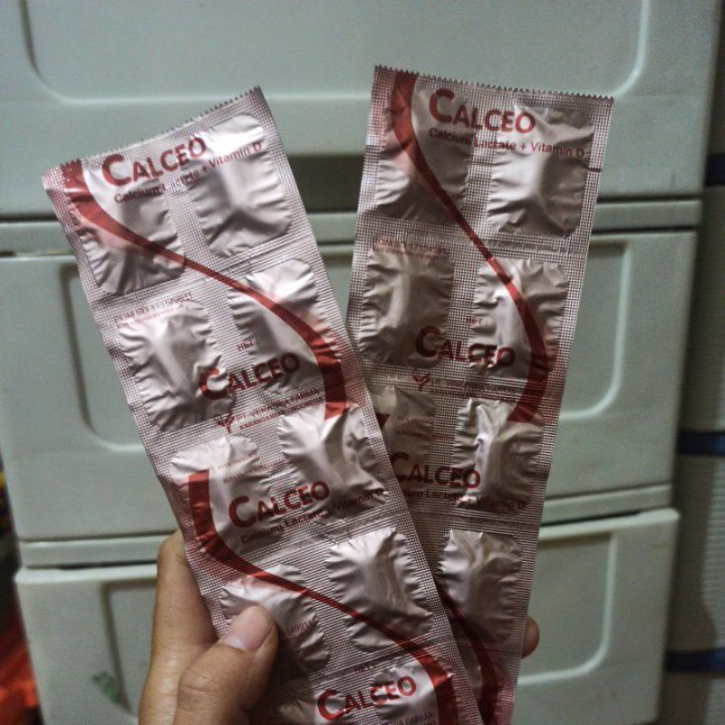 Calceo calcium kalsium vitamin D strip 10 kaplet anak dewasa ibu hamil menyusui