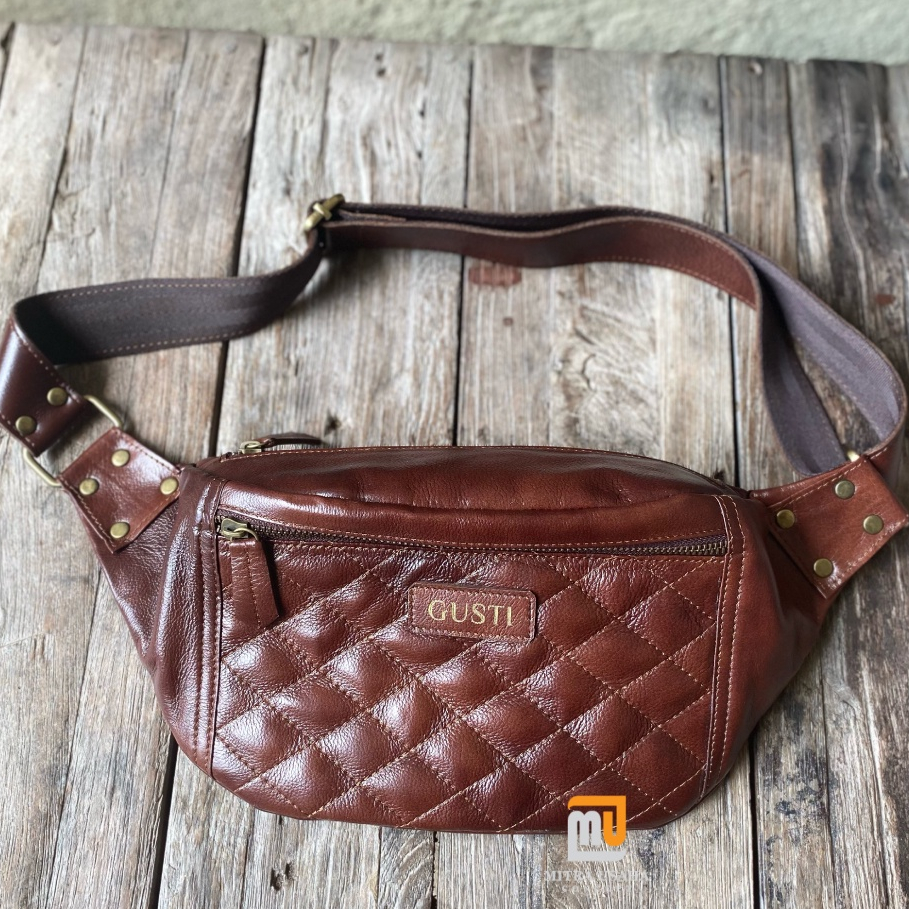 Waistbag WB02 | Tas kulit, Waistbag kulit, Tas selempang kulit asli, Tas kulit asli, Tas kulit asli 