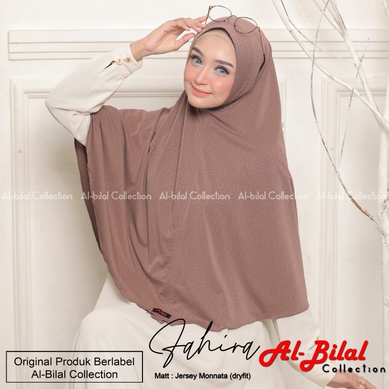 (Al Bilal Hijab) ZAHIRA XL •jilbab instan jumbo jersey monnata dryfit•hijab instan pet syari motif