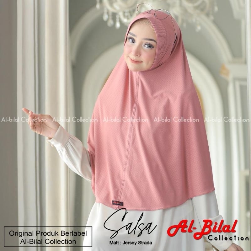 [Al Bilal Hijab] SALSA L••hijab instan pet motif••hijab instan jersey strada