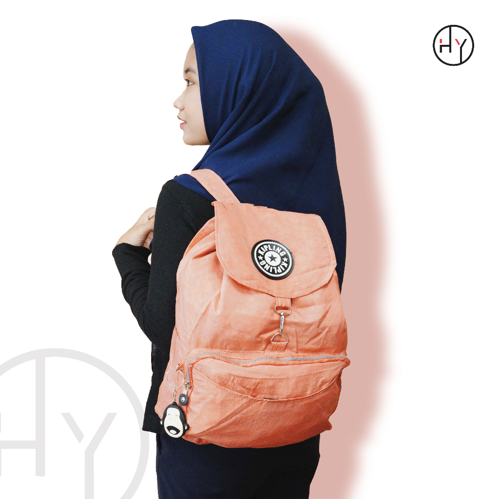 TAS RANSEL KIPPLING SERUT UNISEX IMPOR MEDIUM SIZE TAS SEKOLAH TAS KULIAH BONUS BONEKA - BL53