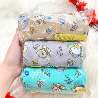 Bedong bayi motif lucu polos printed ukuran besar 120x90 kekinian murah 1pcs  -bedong