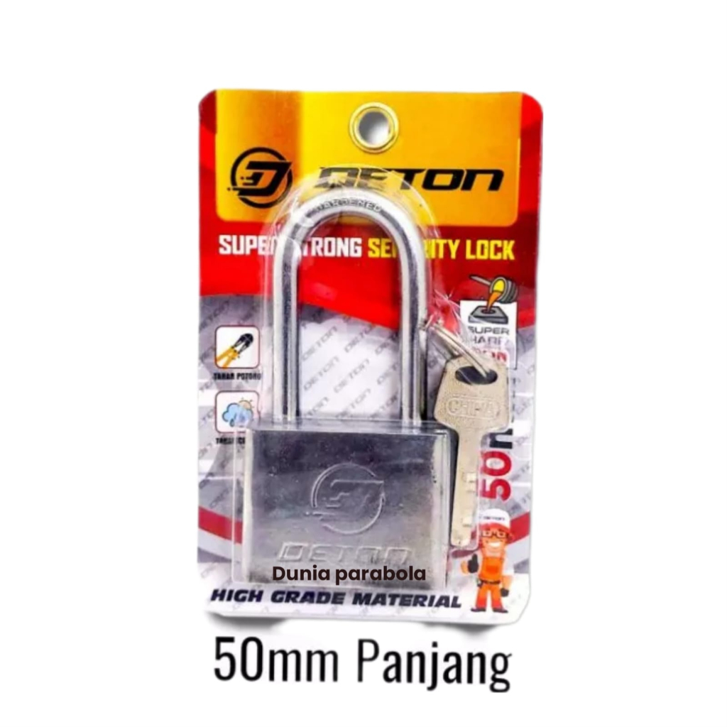 GEMBOK DETON 30 - 60 MM panjang pendek plus 3 kunci