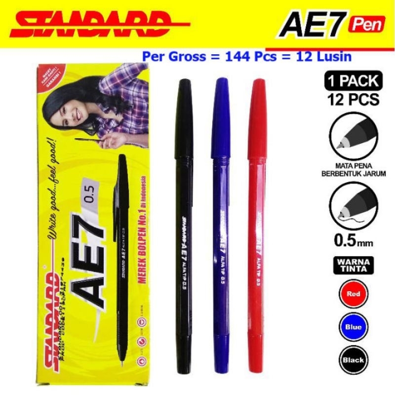 

Pulpen Standard AE7 0.5 per pack (12pcs) murah