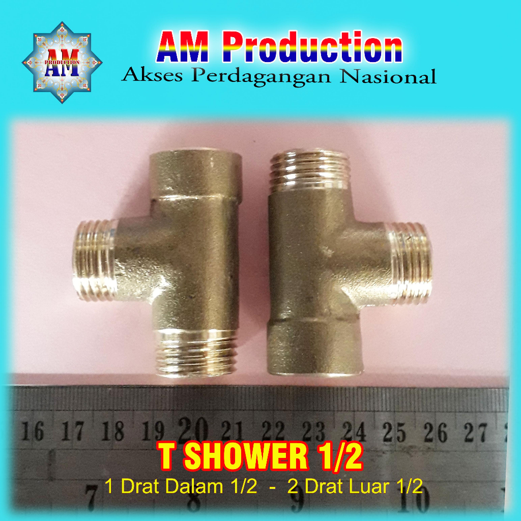 T Shower  1/2 Drat Luar 2, Drat Dalam 1 Kuningan