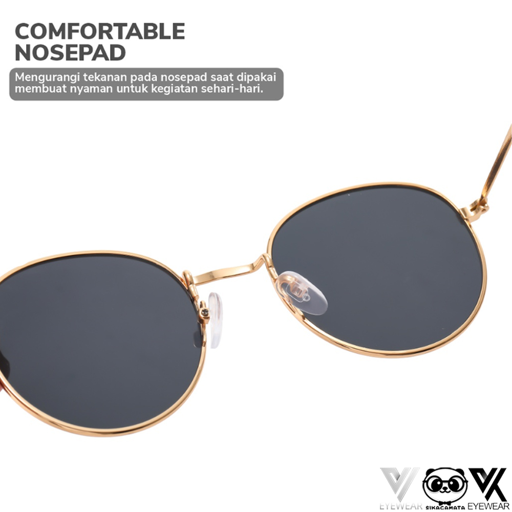 Kacamata Model Retro 3447 PHOTOCROMIC ANTI RADIASI UV Lensa Berubah warna Sunglass, Oval Korea Fashion