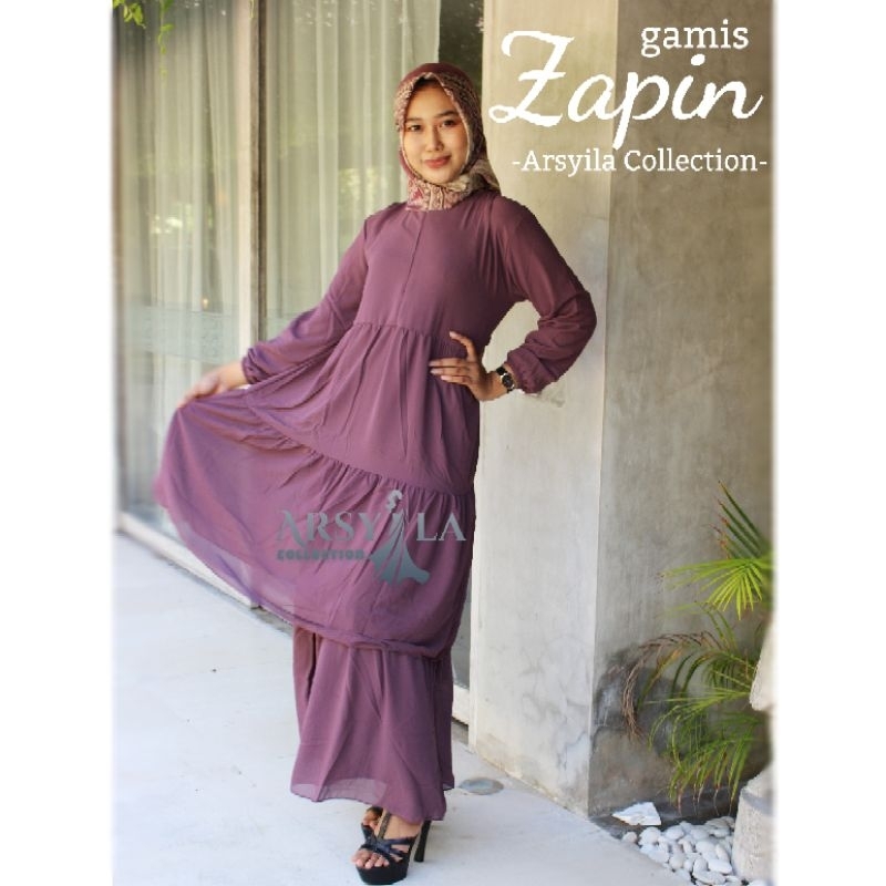 Gamis Malaysia Zapin Dress Ceruty Premium busui friendly