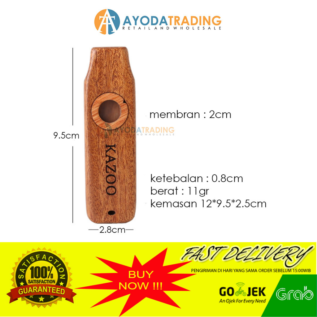 Alat Musik Tradisional Kayu Afrika Amerika Kazoo