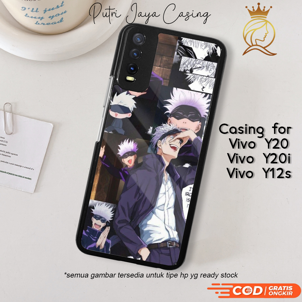 Case Hp Vivo Y20 Y20i Y12s Casing Vivo Y20 Y20i  Y12s Motif ANIMEGOJO 02 Casing Terbaru Case Karakte