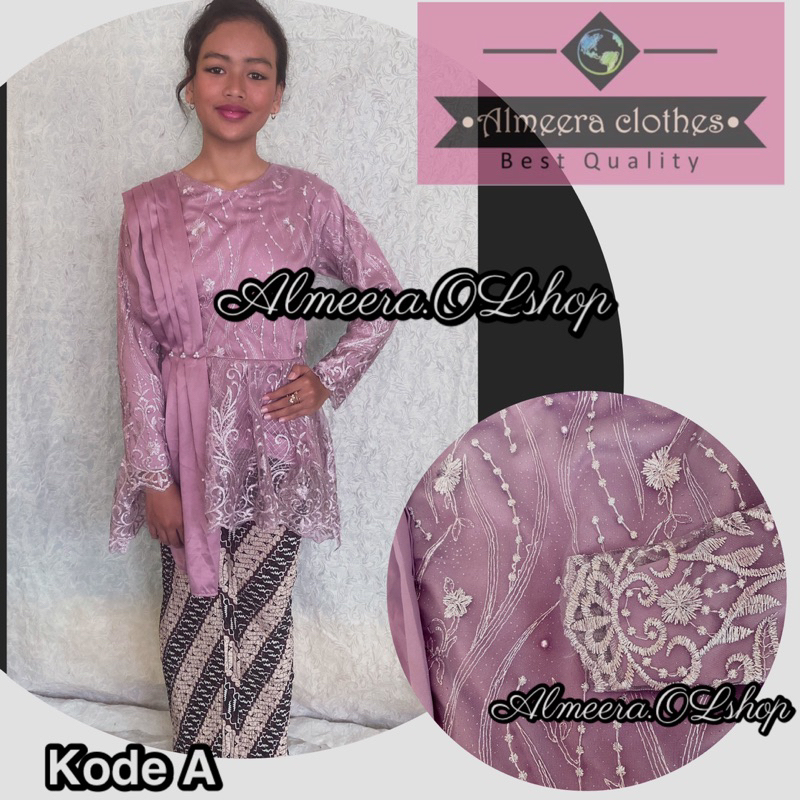 kebaya brokat TILE sampur kebaya wisuda FULL FURING kebaya modern