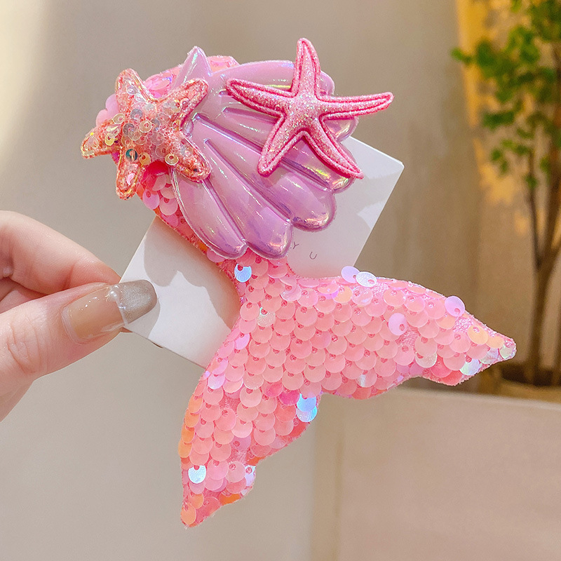 COD Jepit Rambut anak Mermaid glitter Korea Kartun jepitan rambut Lucu Hair Claw Anak Aksesoris Rambut
