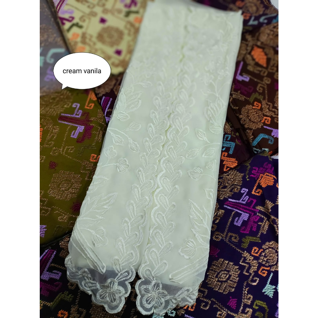 kain kebaya bordir sutra cref