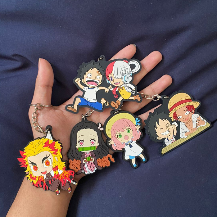 Gantungan Kunci Karet Demon Slayer One Piece Spy x Family