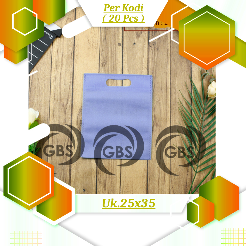 

OVAL 65GSM Tas Spunbond Oval Ukuran 25x35 Goodie Bag Laken Polos Per Kodi ( 20 Pcs ) Polos