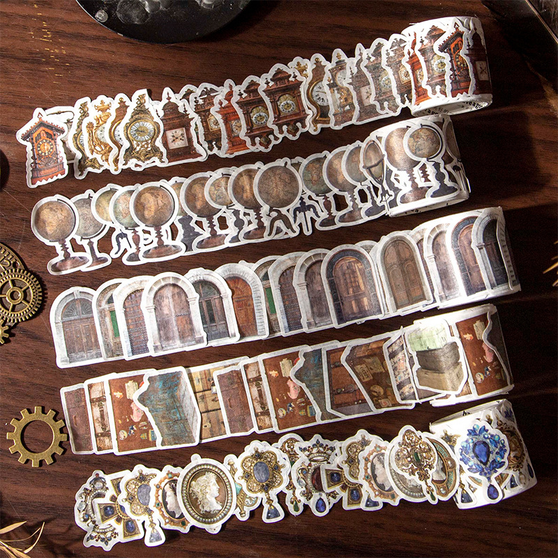 

Dissipated Trace Retro Objects Roll Deco Stickers