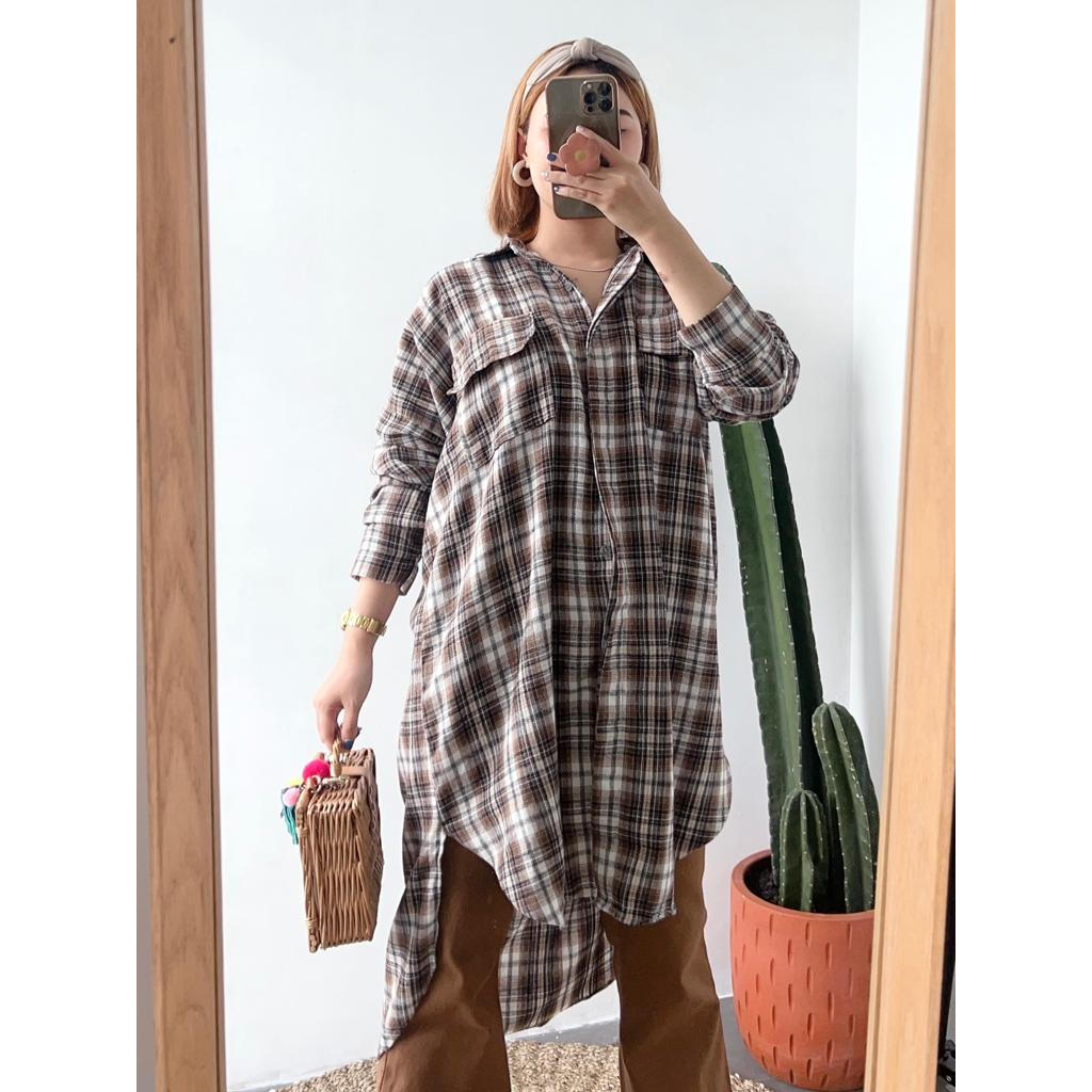 Tunik Flanel Peony Oversize  - 2304.01.012