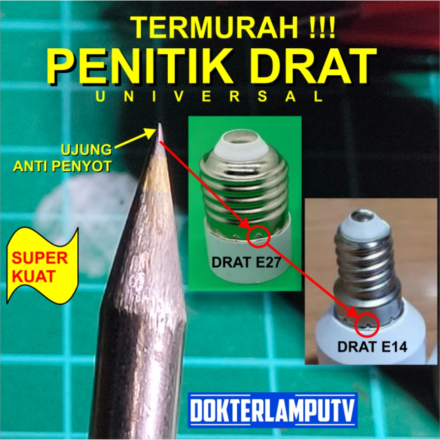 PAKU PENITIK DRAT LAMPU LED MANUAL UNTUK KEPERLUAN MENITIK DRAT BARU DAN YANG KENDOR PROYEKTOR DIY DLL