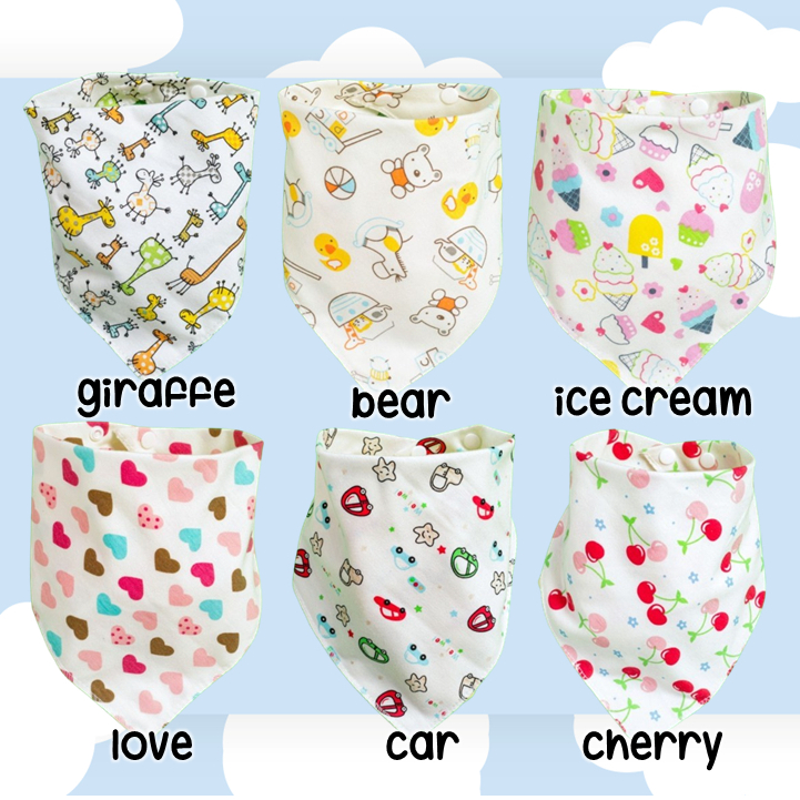 Bib / Slabber / Celemek Makan Bayi / Tatakan Air Liur / Apron Baby (random motif)