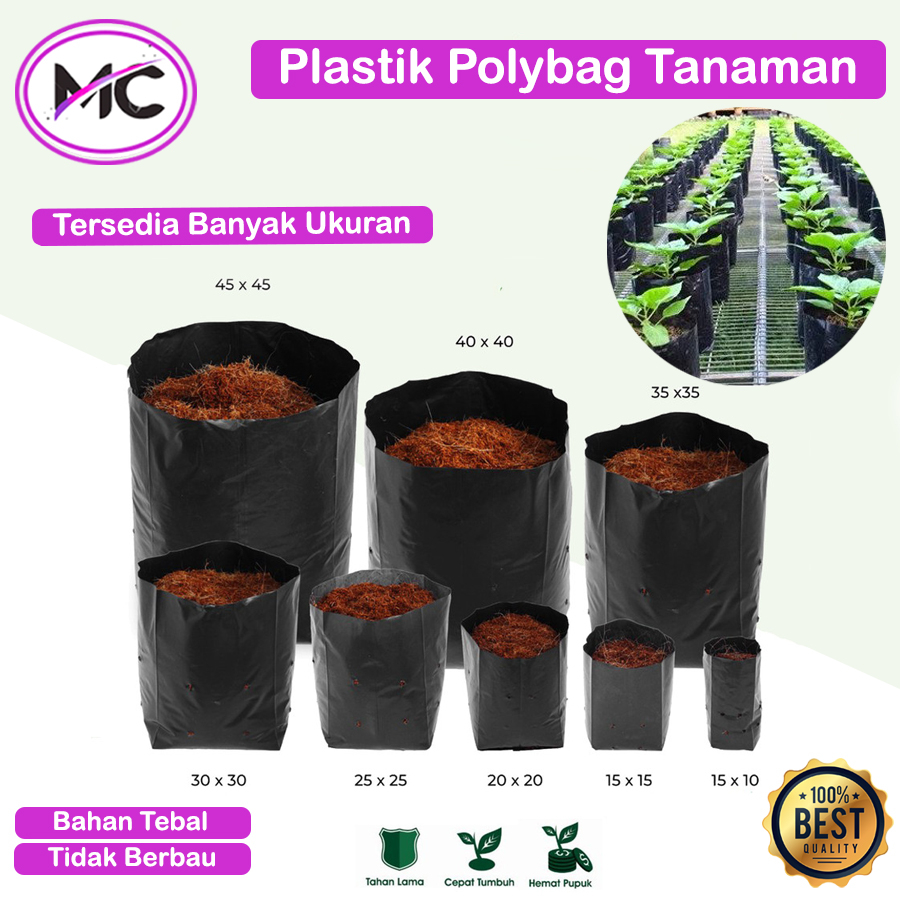 Plastik Polybag Tanaman Kecil Polibag Tebal Media Semai Benih Pohon Sayuran Buah